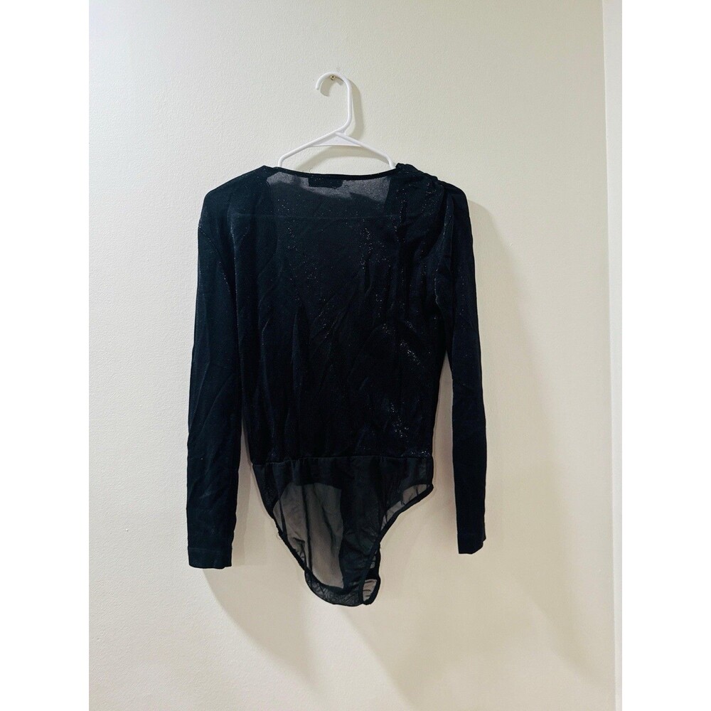 Women's Long Sleeve Shapewear Tummy Control Bodysuit Full Body Shaper Top Black